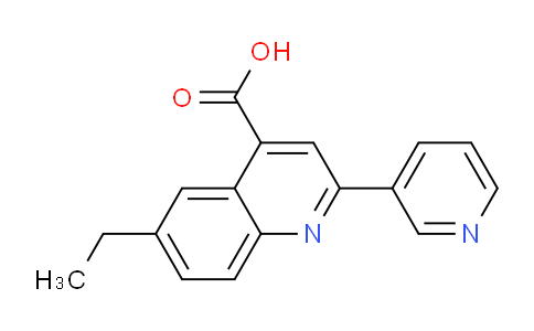 CAS No. 588696-87-1, 6-Ethyl-2-(pyridin-3-yl)quinoline-4-carboxylic acid
