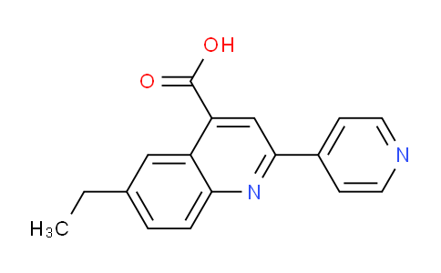 CAS No. 460715-27-9, 6-Ethyl-2-(pyridin-4-yl)quinoline-4-carboxylic acid