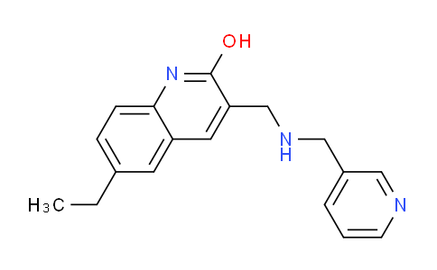 CAS No. 436087-69-3, 6-Ethyl-3-(((pyridin-3-ylmethyl)amino)methyl)quinolin-2-ol