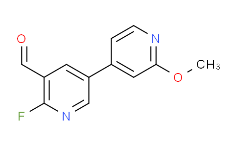 CAS No. 1956310-23-8, 6-Fluoro-2'-methoxy-[3,4'-bipyridine]-5-carbaldehyde