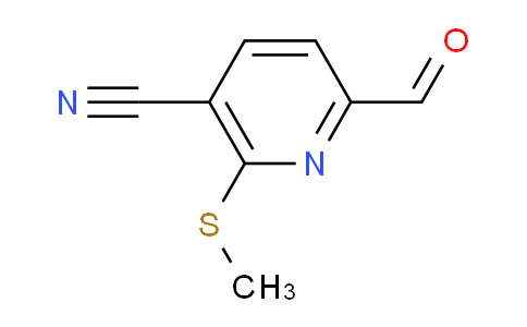 CAS No. 175277-27-7, 6-Formyl-2-(methylthio)nicotinonitrile