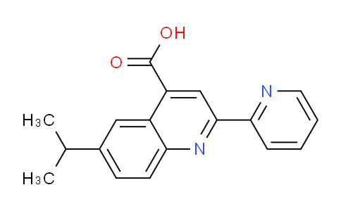 CAS No. 897561-16-9, 6-Isopropyl-2-(pyridin-2-yl)quinoline-4-carboxylic acid