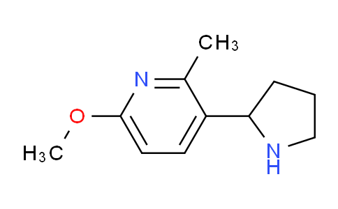 CAS No. 1270578-30-7, 6-Methoxy-2-methyl-3-(pyrrolidin-2-yl)pyridine