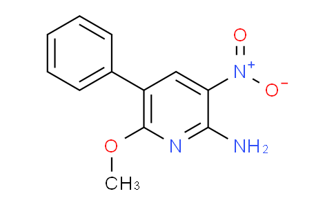 CAS No. 1017782-07-8, 6-Methoxy-3-nitro-5-phenylpyridin-2-amine