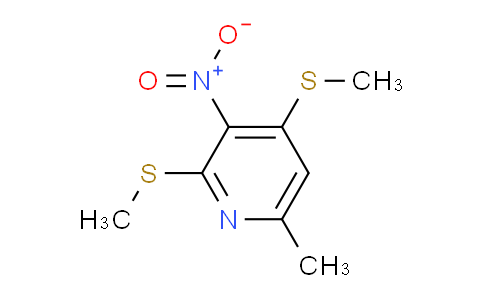 CAS No. 134992-24-8, 6-Methyl-2,4-bis(methylthio)-3-nitropyridine