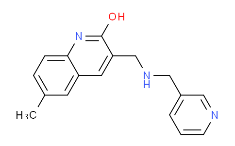 CAS No. 462068-05-9, 6-Methyl-3-(((pyridin-3-ylmethyl)amino)methyl)quinolin-2-ol