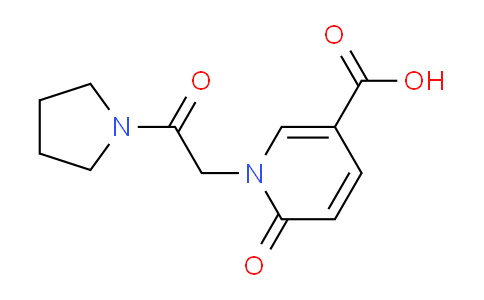 CAS No. 1036448-21-1, 6-Oxo-1-(2-oxo-2-(pyrrolidin-1-yl)ethyl)-1,6-dihydropyridine-3-carboxylic acid