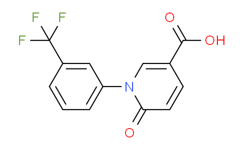 CAS No. 1304635-79-7, 6-Oxo-1-(3-(trifluoromethyl)phenyl)-1,6-dihydropyridine-3-carboxylic acid