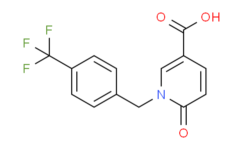 CAS No. 338783-75-8, 6-Oxo-1-(4-(trifluoromethyl)benzyl)-1,6-dihydropyridine-3-carboxylic acid
