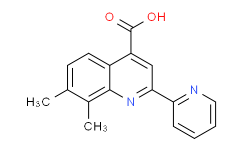 CAS No. 588681-46-3, 7,8-Dimethyl-2-(pyridin-2-yl)quinoline-4-carboxylic acid