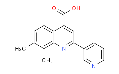 CAS No. 588681-47-4, 7,8-Dimethyl-2-(pyridin-3-yl)quinoline-4-carboxylic acid