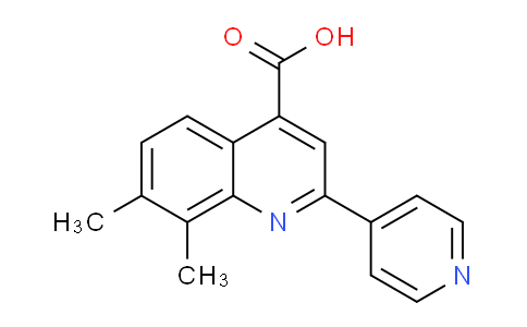 CAS No. 588696-84-8, 7,8-Dimethyl-2-(pyridin-4-yl)quinoline-4-carboxylic acid