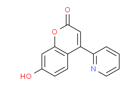 CAS No. 386704-10-5, 7-Hydroxy-4-(pyridin-2-yl)-2H-chromen-2-one