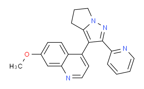 CAS No. 476474-40-5, 7-Methoxy-4-(2-(pyridin-2-yl)-5,6-dihydro-4H-pyrrolo[1,2-b]pyrazol-3-yl)quinoline