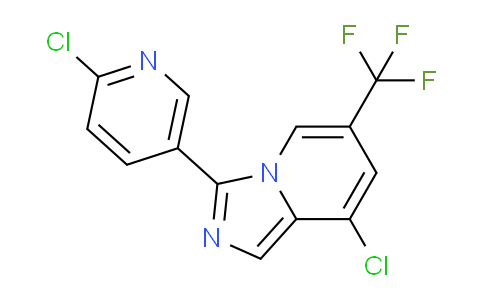 CAS No. 1630096-66-0, 8-Chloro-3-(6-chloropyridin-3-yl)-6-(trifluoromethyl)imidazo[1,5-a]pyridine