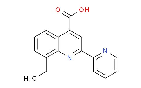 CAS No. 726144-14-5, 8-Ethyl-2-(pyridin-2-yl)quinoline-4-carboxylic acid