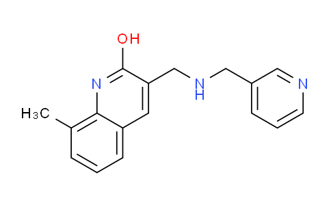 CAS No. 436087-66-0, 8-Methyl-3-(((pyridin-3-ylmethyl)amino)methyl)quinolin-2-ol