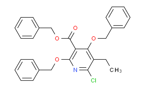 CAS No. 1426530-29-1, Benzyl 2,4-bis(benzyloxy)-6-chloro-5-ethylnicotinate
