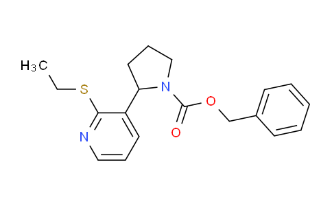CAS No. 1352493-98-1, Benzyl 2-(2-(ethylthio)pyridin-3-yl)pyrrolidine-1-carboxylate