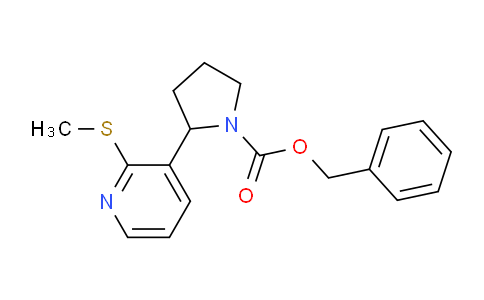 CAS No. 1352511-75-1, Benzyl 2-(2-(methylthio)pyridin-3-yl)pyrrolidine-1-carboxylate