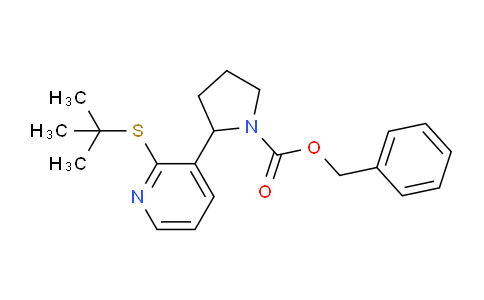 CAS No. 1352529-15-7, Benzyl 2-(2-(tert-butylthio)pyridin-3-yl)pyrrolidine-1-carboxylate