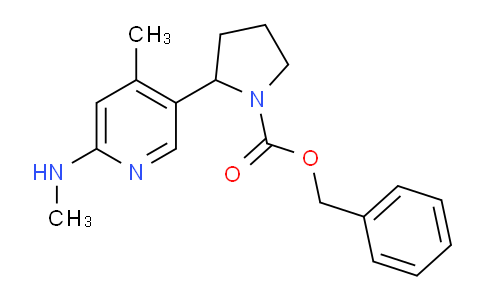 CAS No. 1352529-53-3, Benzyl 2-(4-methyl-6-(methylamino)pyridin-3-yl)pyrrolidine-1-carboxylate
