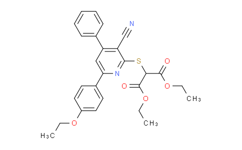 CAS No. 332101-12-9, Diethyl 2-((3-cyano-6-(4-ethoxyphenyl)-4-phenylpyridin-2-yl)thio)malonate