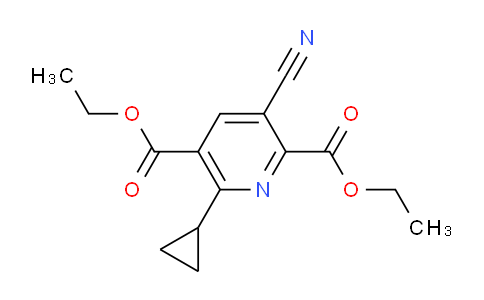 CAS No. 1221792-74-0, Diethyl 3-cyano-6-cyclopropylpyridine-2,5-dicarboxylate