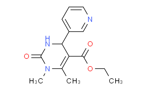 CAS No. 512840-33-4, Ethyl 1,6-dimethyl-2-oxo-4-(pyridin-3-yl)-1,2,3,4-tetrahydropyrimidine-5-carboxylate