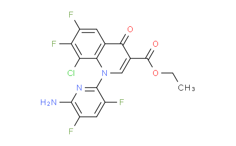 CAS No. 189279-51-4, Ethyl 1-(6-amino-3,5-difluoropyridin-2-yl)-8-chloro-6,7-difluoro-4-oxo-1,4-dihydroquinoline-3-carboxylate