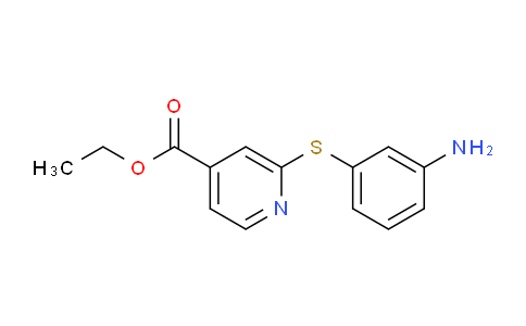 CAS No. 1415719-48-0, Ethyl 2-((3-aminophenyl)thio)isonicotinate