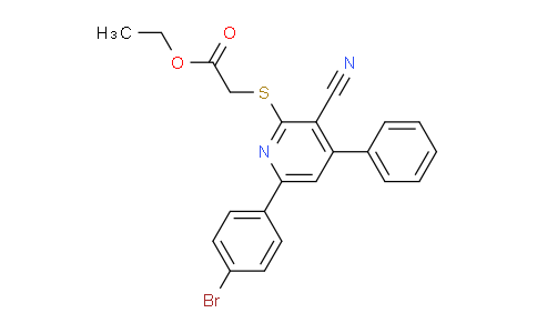 CAS No. 332101-51-6, Ethyl 2-((6-(4-bromophenyl)-3-cyano-4-phenylpyridin-2-yl)thio)acetate