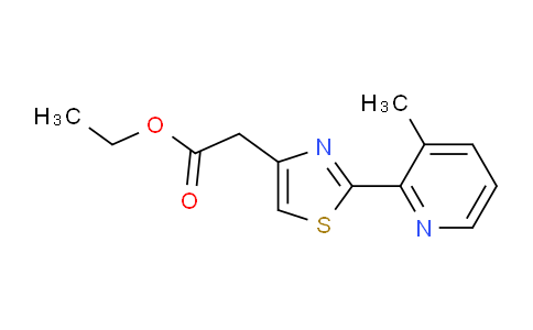CAS No. 1537826-48-4, Ethyl 2-(2-(3-methylpyridin-2-yl)thiazol-4-yl)acetate