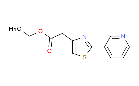 CAS No. 80653-69-6, Ethyl 2-(2-(pyridin-3-yl)thiazol-4-yl)acetate