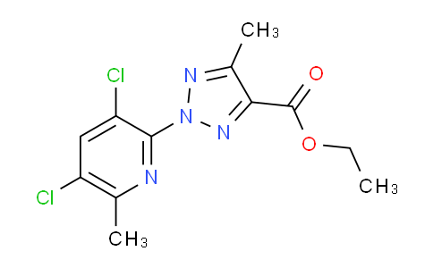 CAS No. 1431727-85-3, Ethyl 2-(3,5-dichloro-6-methylpyridin-2-yl)-5-methyl-2H-1,2,3-triazole-4-carboxylate