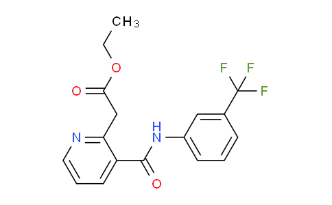 CAS No. 338392-12-4, Ethyl 2-(3-((3-(trifluoromethyl)phenyl)carbamoyl)pyridin-2-yl)acetate