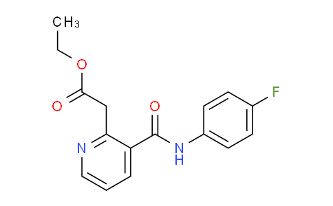 CAS No. 338392-11-3, Ethyl 2-(3-((4-fluorophenyl)carbamoyl)pyridin-2-yl)acetate
