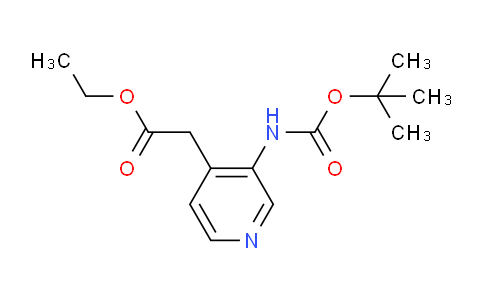 CAS No. 1338219-56-9, Ethyl 2-(3-((tert-butoxycarbonyl)amino)pyridin-4-yl)acetate