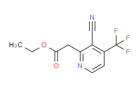 CAS No. 1609558-97-5, Ethyl 2-(3-cyano-4-(trifluoromethyl)pyridin-2-yl)acetate