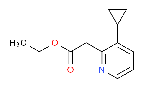CAS No. 1214911-59-7, Ethyl 2-(3-cyclopropylpyridin-2-yl)acetate