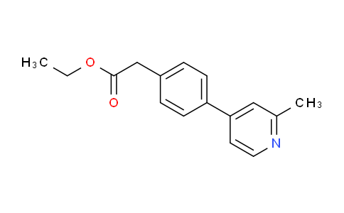 CAS No. 1243245-68-2, Ethyl 2-(4-(2-methylpyridin-4-yl)phenyl)acetate