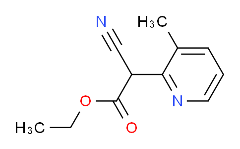 CAS No. 62019-64-1, Ethyl 2-cyano-2-(3-methylpyridin-2-yl)acetate