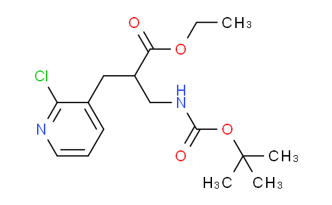 CAS No. 1114567-15-5, Ethyl 3-((tert-butoxycarbonyl)amino)-2-((2-chloropyridin-3-yl)methyl)propanoate