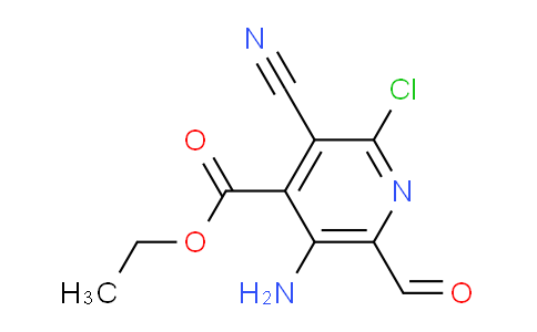 CAS No. 99074-47-2, Ethyl 3-amino-6-chloro-5-cyano-2-formylisonicotinate
