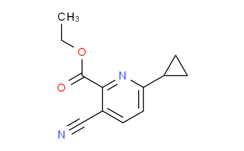 CAS No. 1221791-78-1, Ethyl 3-cyano-6-cyclopropylpicolinate