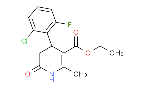 CAS No. 299920-90-4, Ethyl 4-(2-chloro-6-fluorophenyl)-2-methyl-6-oxo-1,4,5,6-tetrahydropyridine-3-carboxylate
