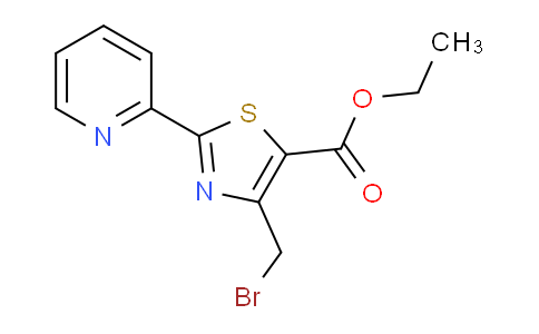 CAS No. 1138444-37-7, Ethyl 4-(bromomethyl)-2-(pyridin-2-yl)-1,3-thiazole-5-carboxylate