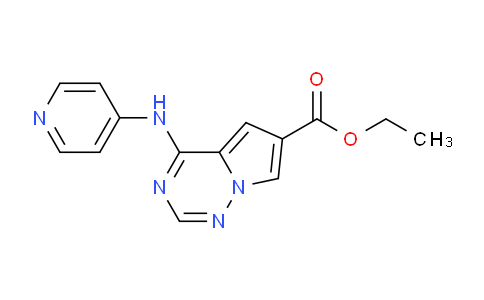 CAS No. 1623463-98-8, Ethyl 4-(pyridin-4-ylamino)pyrrolo[2,1-f][1,2,4]triazine-6-carboxylate