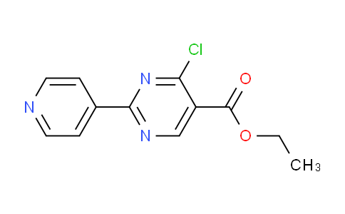 CAS No. 204394-36-5, Ethyl 4-chloro-2-(pyridin-4-yl)pyrimidine-5-carboxylate
