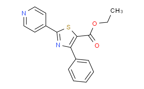 CAS No. 228413-59-0, Ethyl 4-phenyl-2-(pyridin-4-yl)thiazole-5-carboxylate